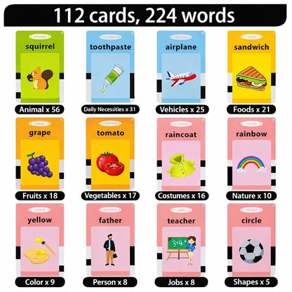 Educational Talking Audio Flash Cards (224 Easy Words)