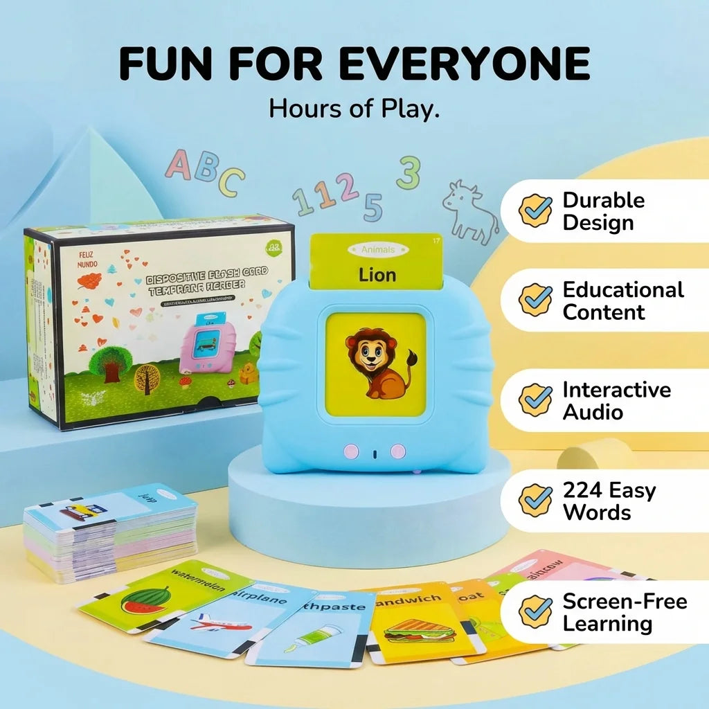 Educational Talking Audio Flash Cards (224 Easy Words)